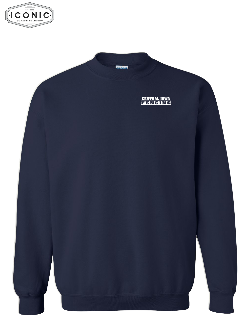 Central Iowa Fencing Sweat Shirt Left Chest Print - Image 5