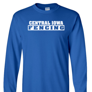 Central Iowa Fencing Long Sleeve Full front Print