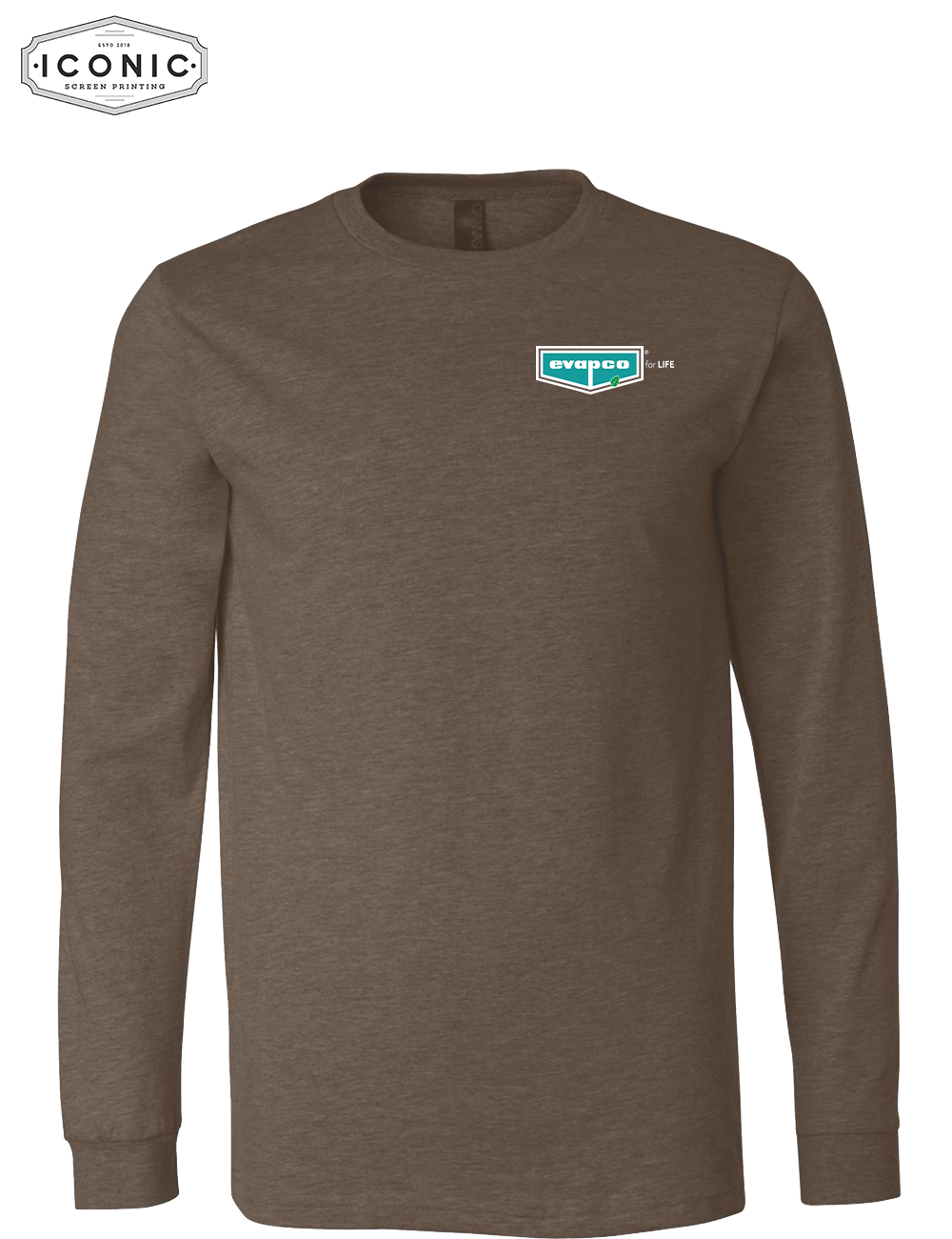 Heather CVC Long Sleeve Tee - Print