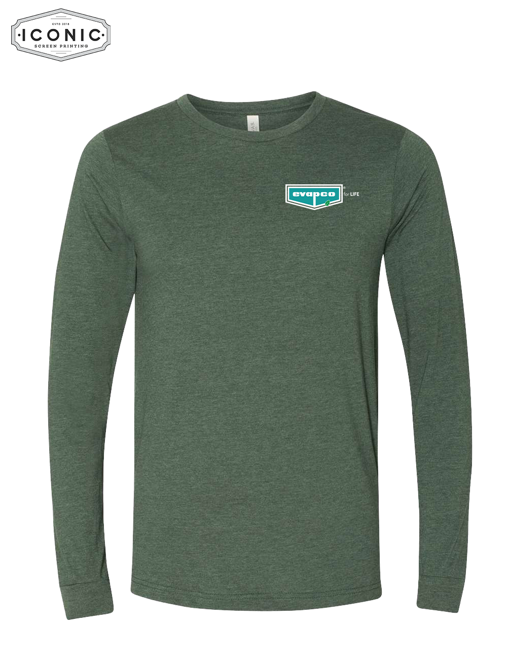 Heather CVC Long Sleeve Tee - Print - Image 3