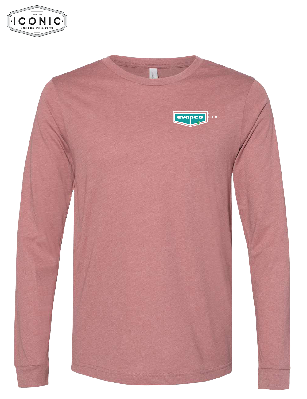Heather CVC Long Sleeve Tee - Print - Image 4