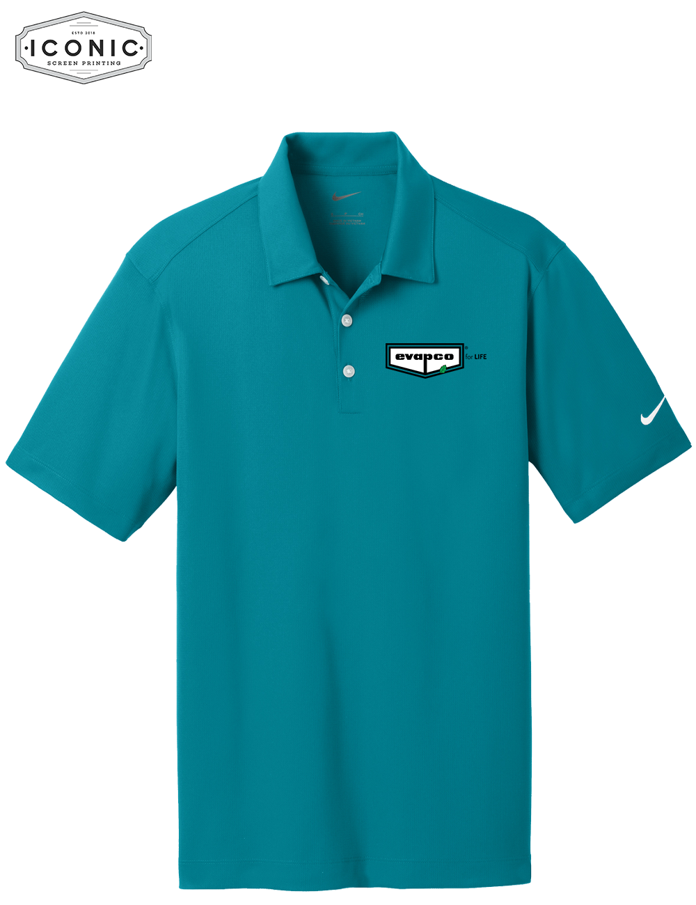 Mens Nike Dri-FIT Vertical Mesh Polo - Image 2
