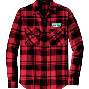 Evapco Embroidered Plaid Flannel Shirt
