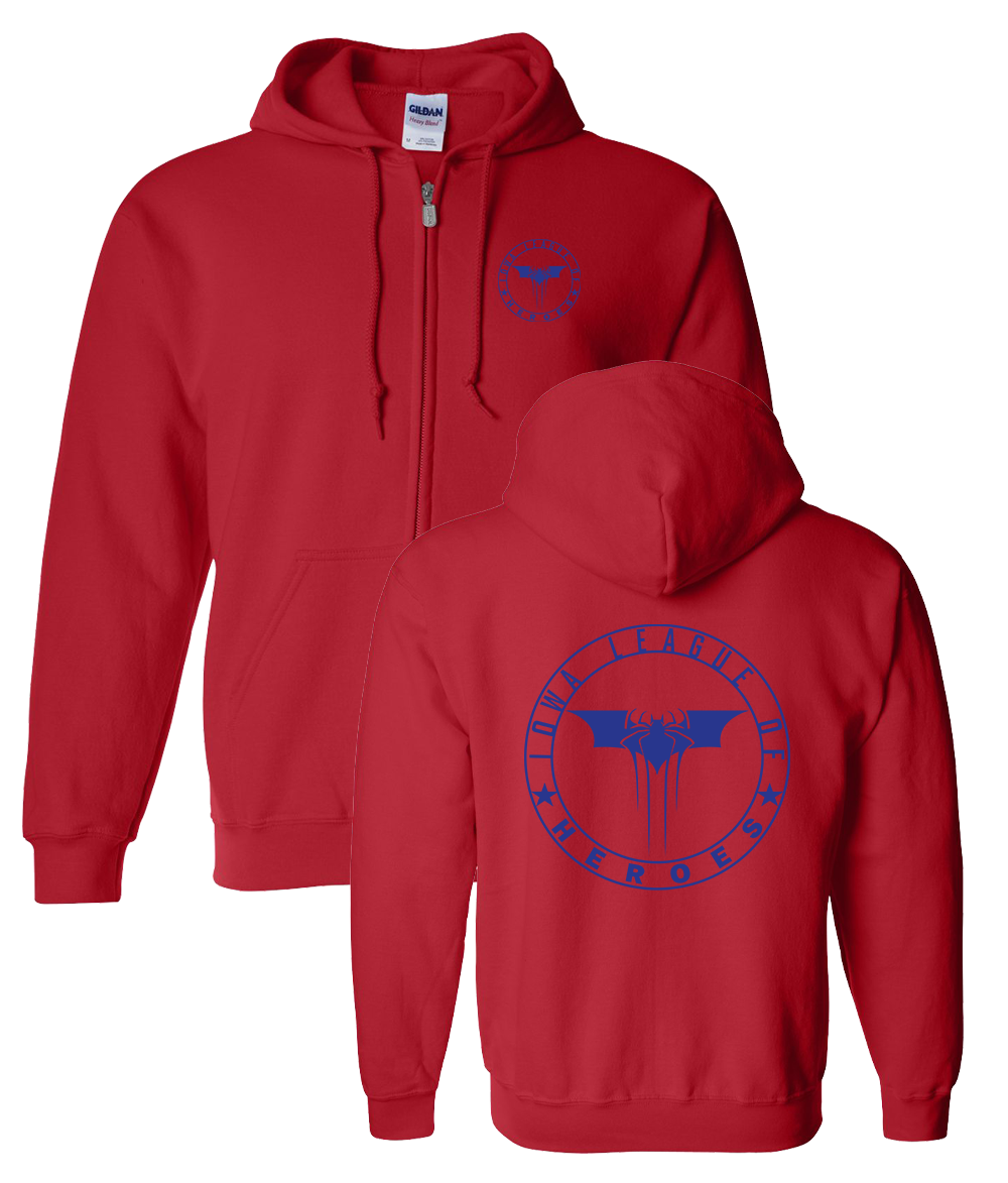 Iowa League of Heroes Heavy Blend™ Full-Zip Hooded Sweatshirt - Image 3