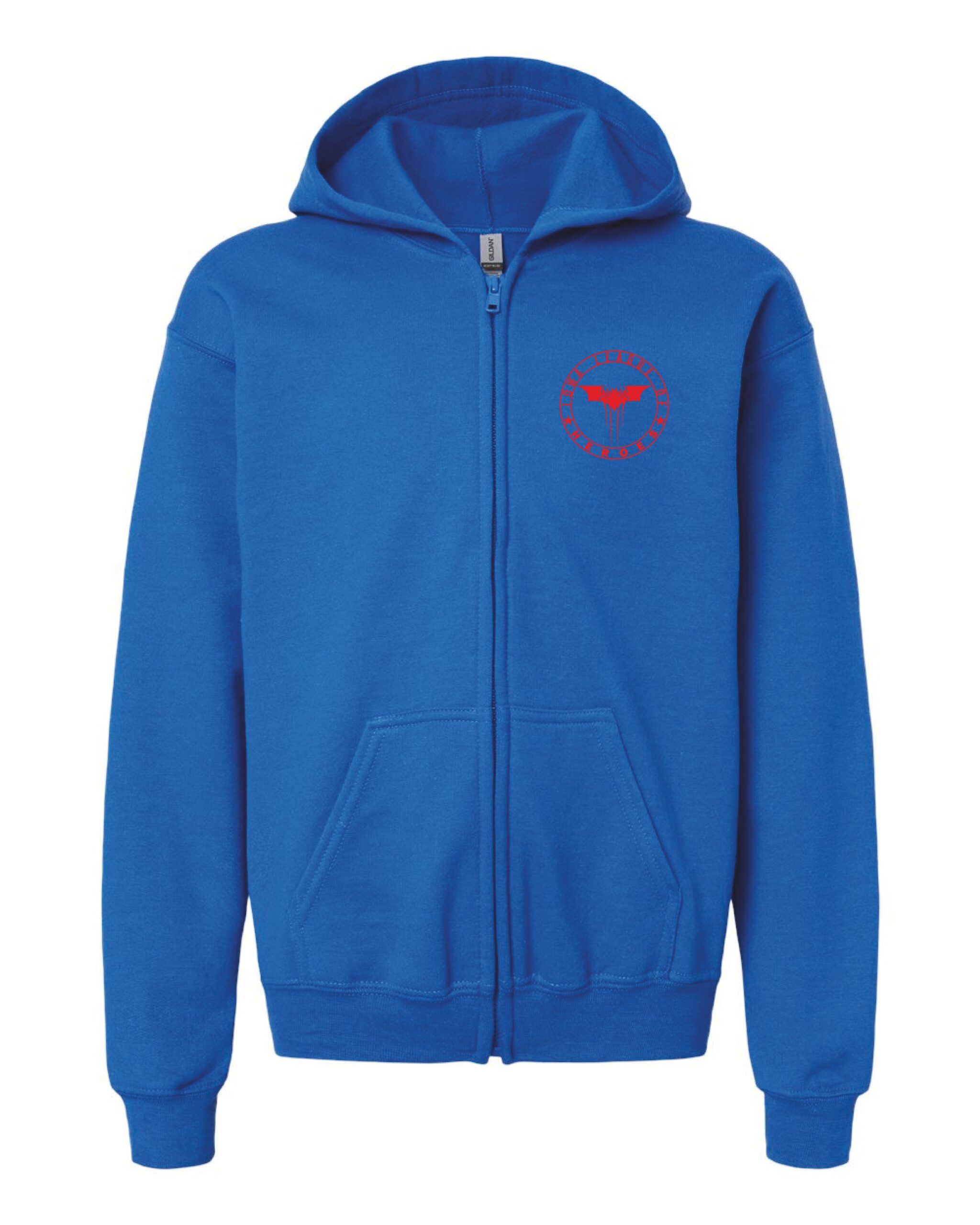 Iowa League of Heroes Youth Heavy Blend™ Full-Zip Hooded Sweatshirt - Image 7