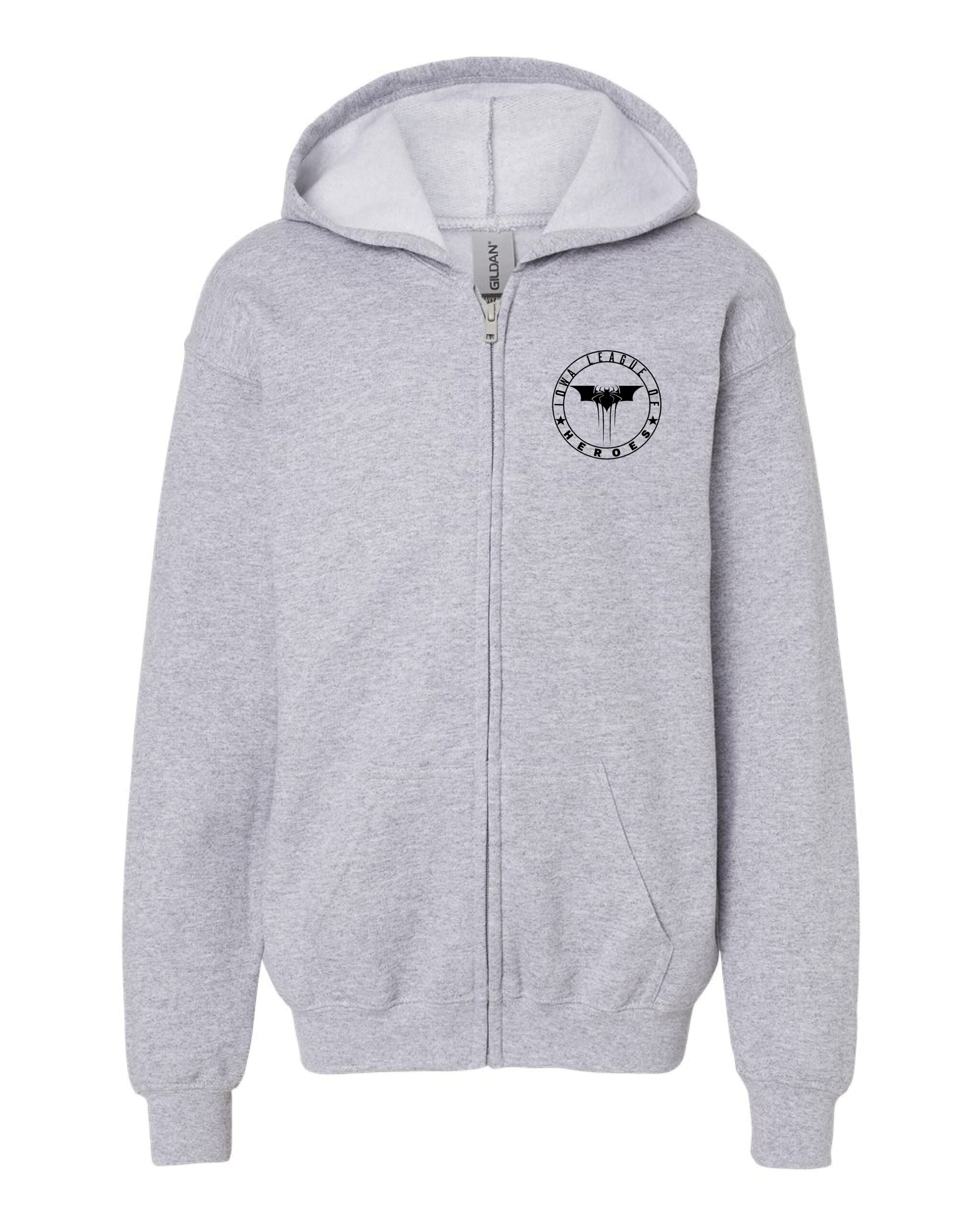 Iowa League of Heroes Youth Heavy Blend™ Full-Zip Hooded Sweatshirt - Image 9