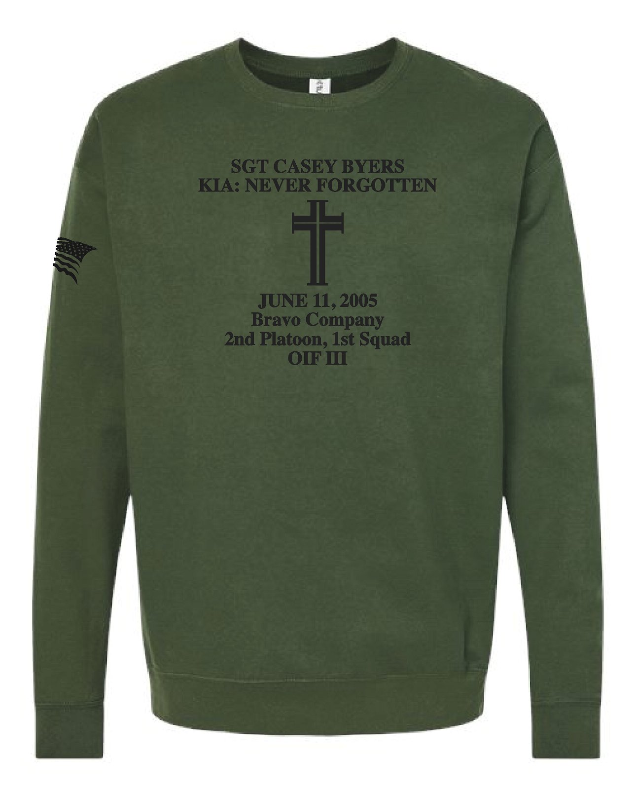Remembering Casey Fleece Crewneck Sweatshirt - Image 2