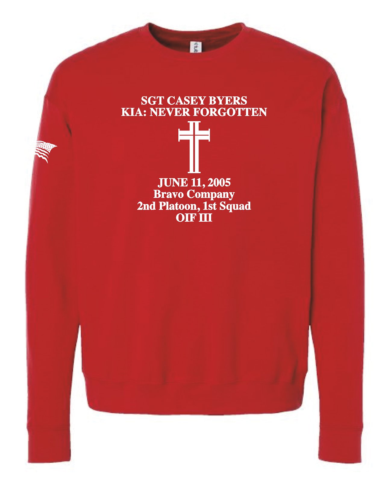 Remembering Casey Fleece Crewneck Sweatshirt - Image 3