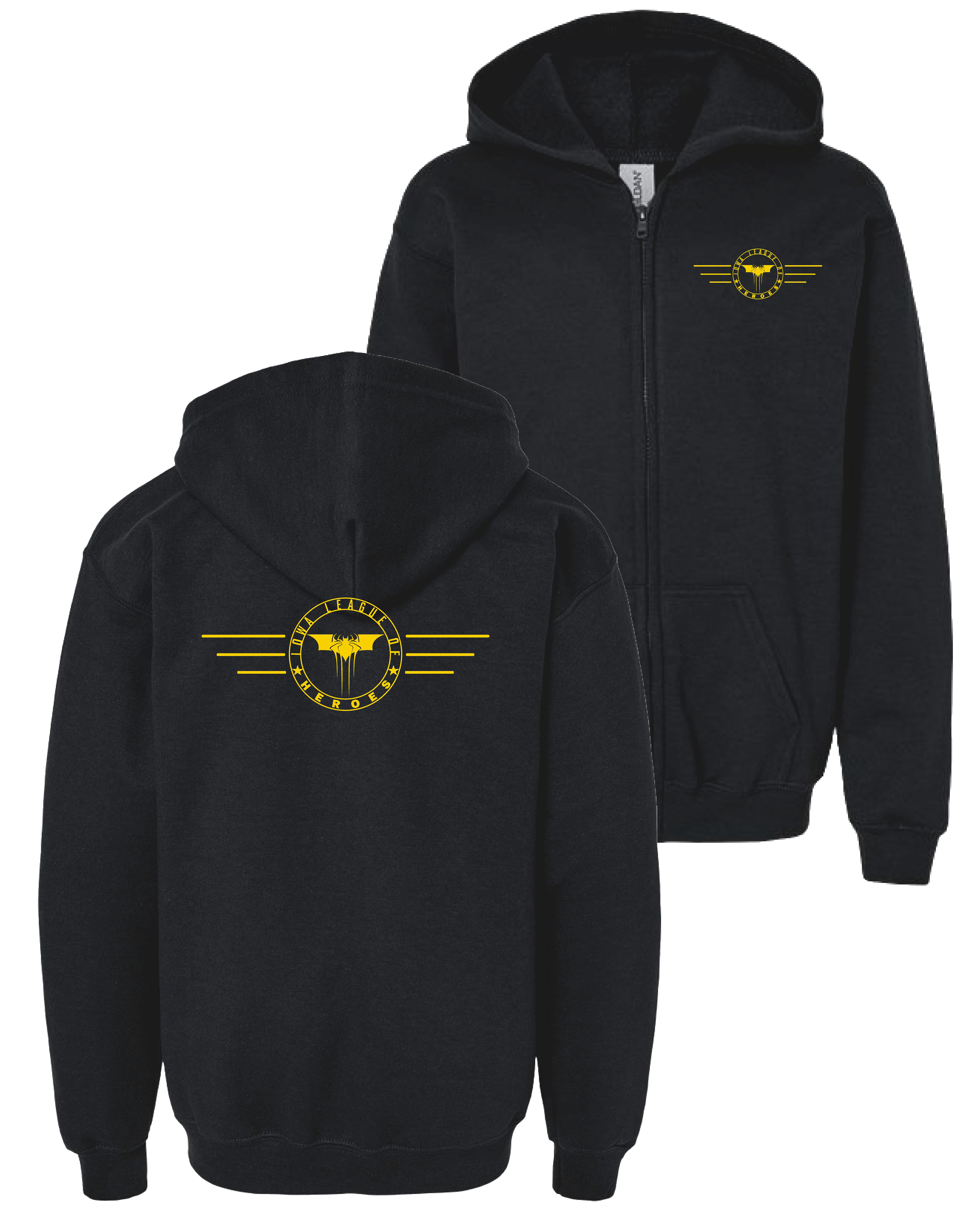 Iowa League of Heroes Youth Full-Zip Hooded Sweatshirt